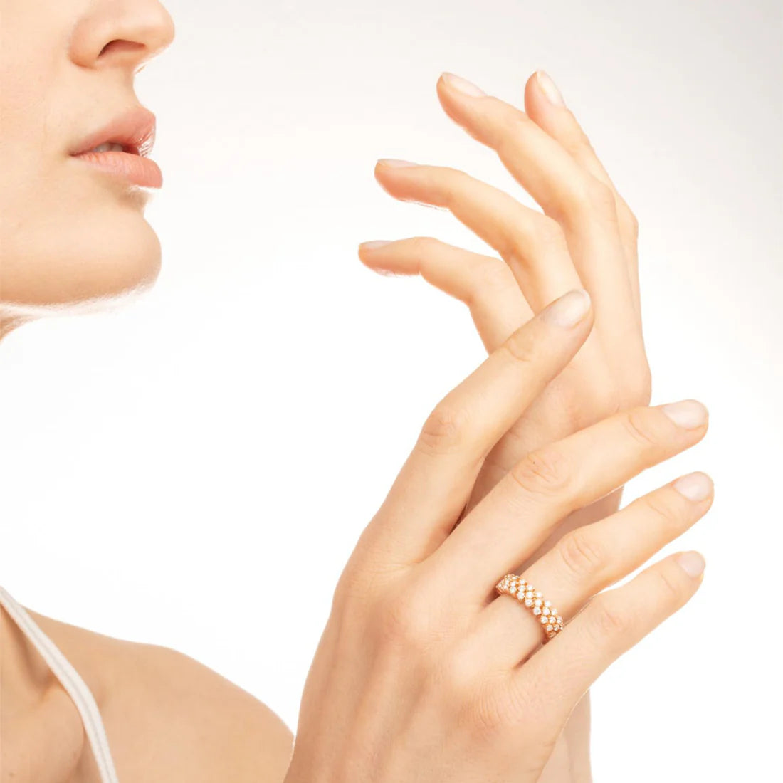 Serafino Ring Bracelet White Gold • Diamond