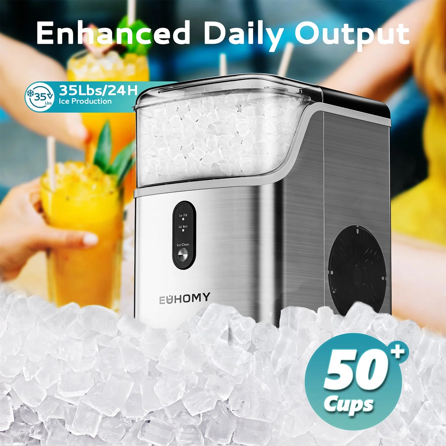 EUHOMY Nugget Ice Makers Countertop