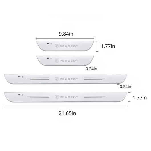 Pack of 2 LED Car Door Sill Plates