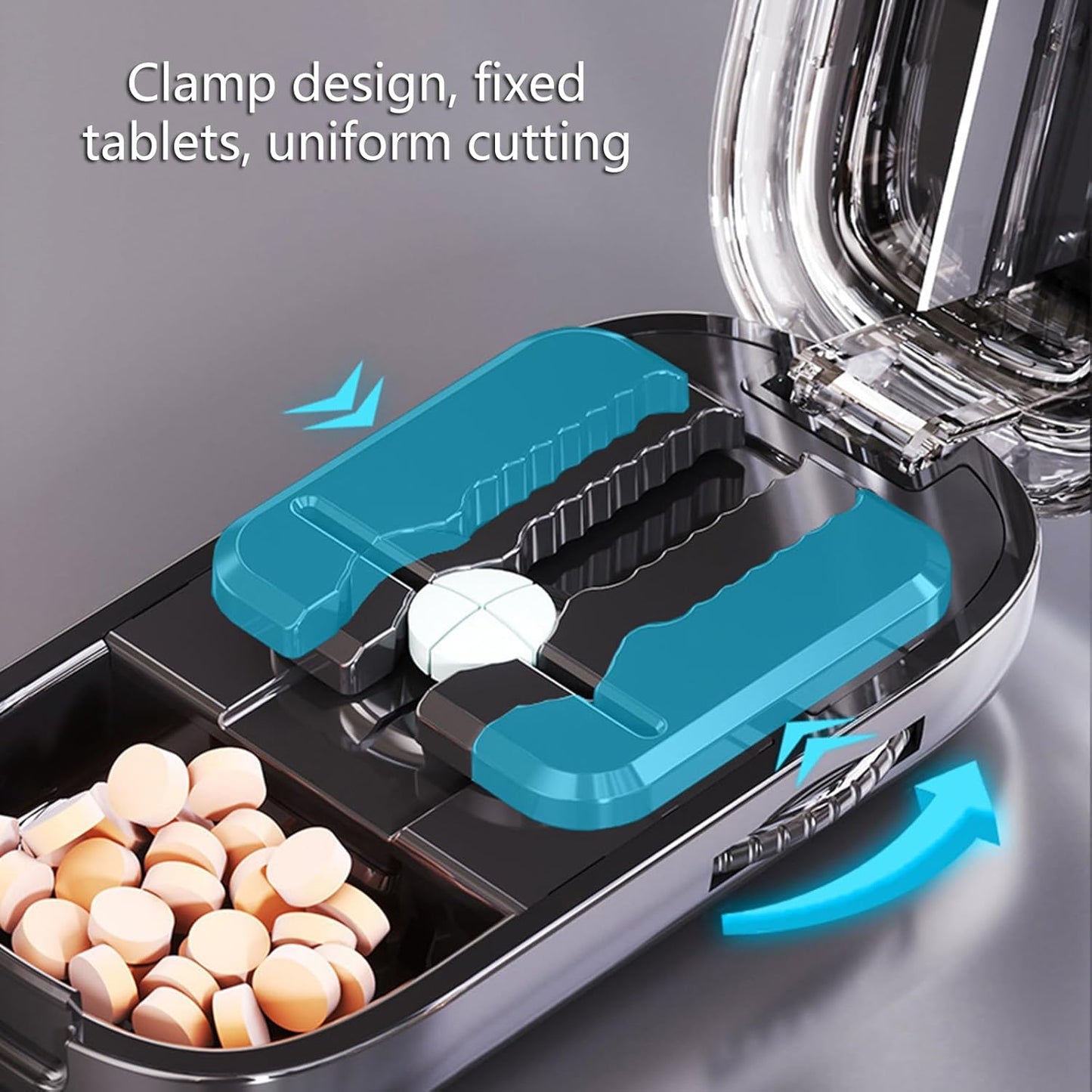 Portable Pill Cutter with Adjustable Slots