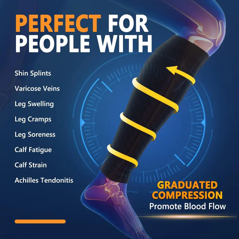 3 Pair, Calf Compression Sleeves