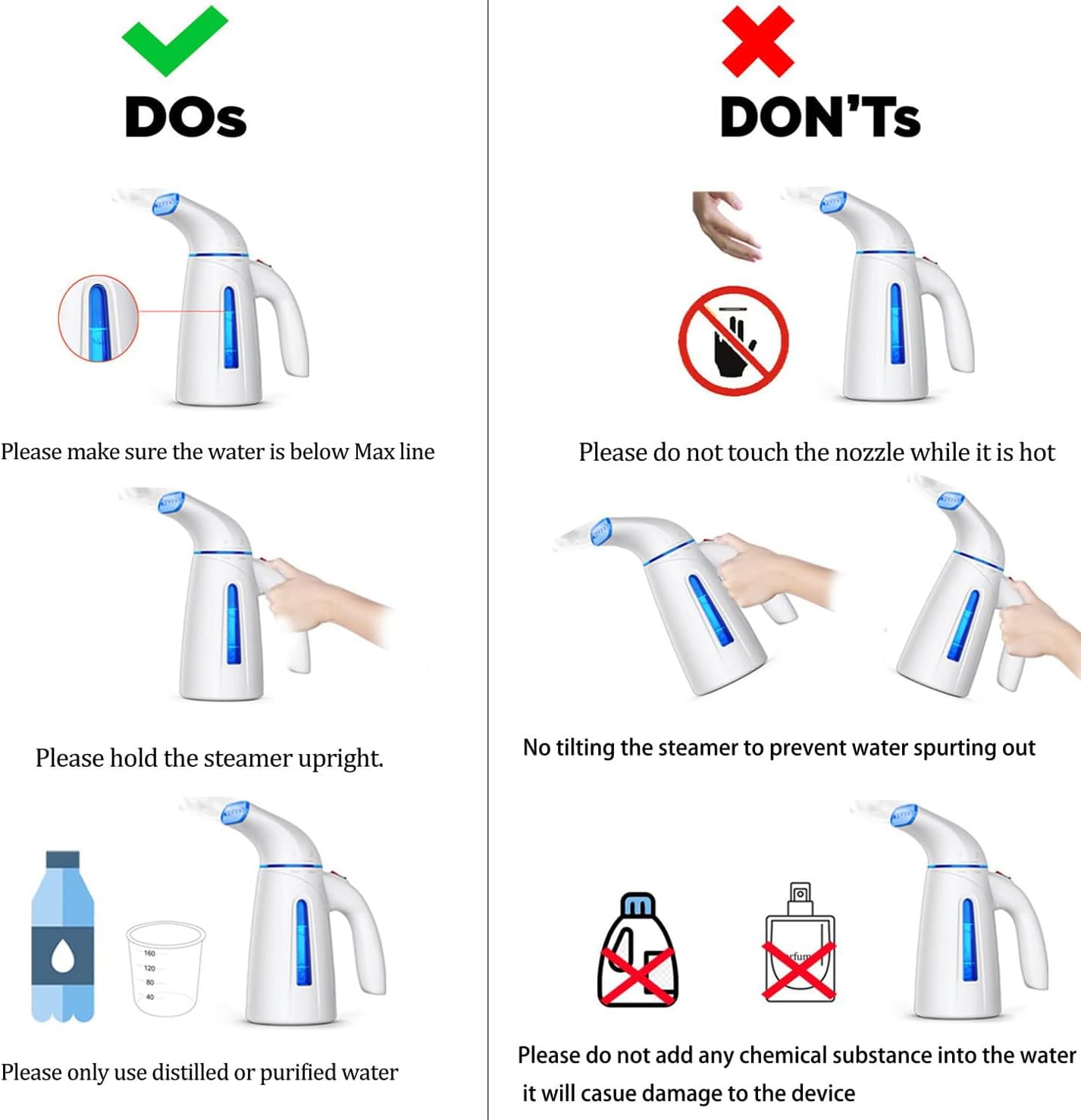 OGHom Steamer 240ml Big Capacity 700W