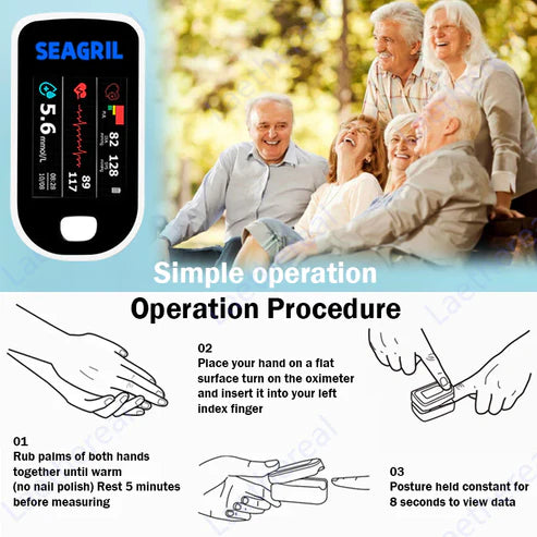 SEAGRIL Advanced Non-Invasive Smart Glucose Monitor