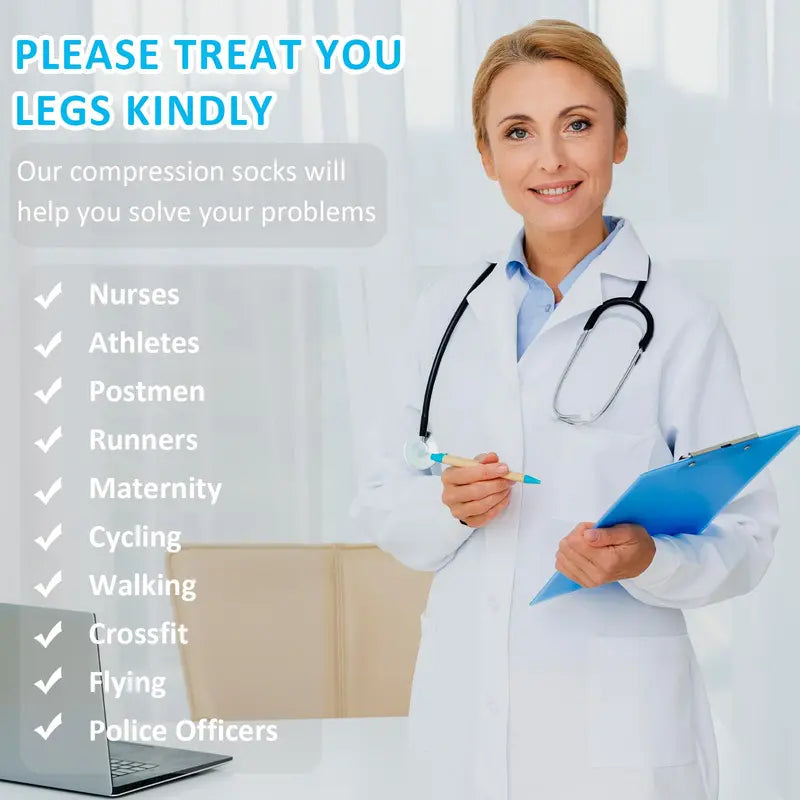 3 Pair, Calf Compression Sleeves