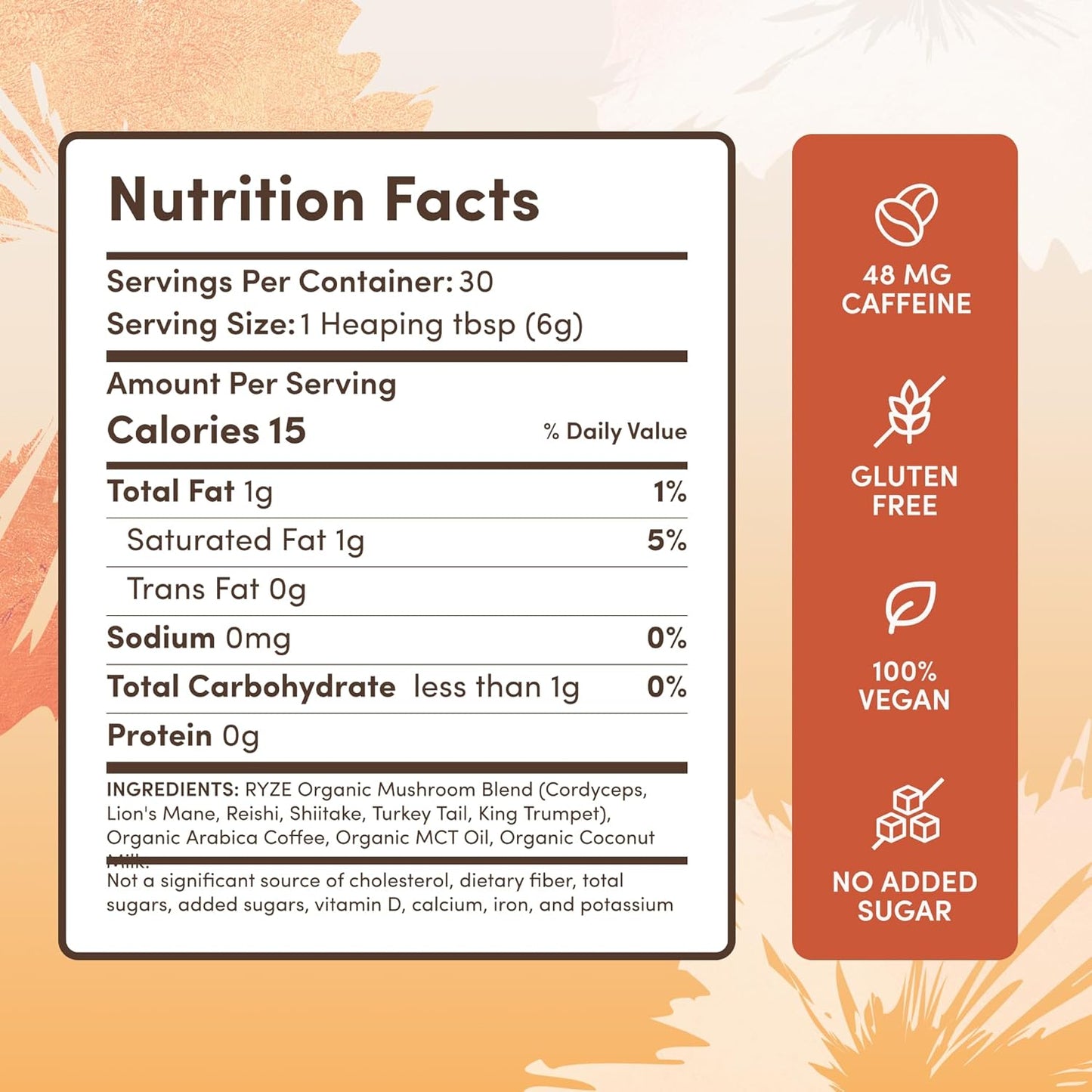 RYZE SUPERFOODS Mushroom Coffee - 30 Servings