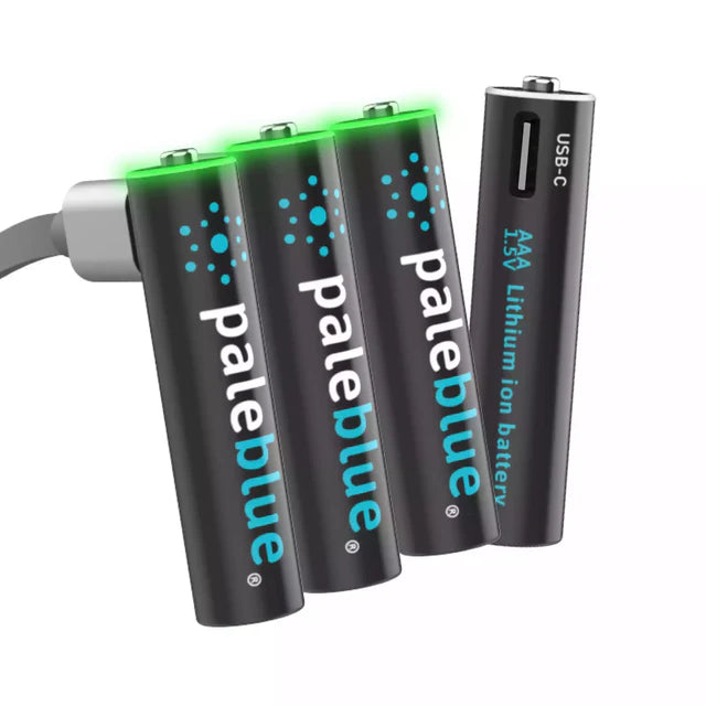 paleblue USB Rechargeable AA & AAA Batteries (4-Pack)