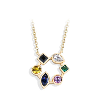 S925 Sterling 18K Yellow White Gold Silver Necklace