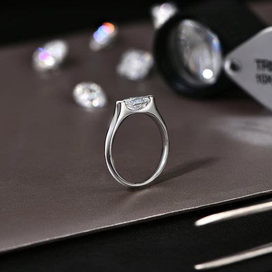 14K 18K Gold Marquise Cut 1CT Moissanite Diamond Rings