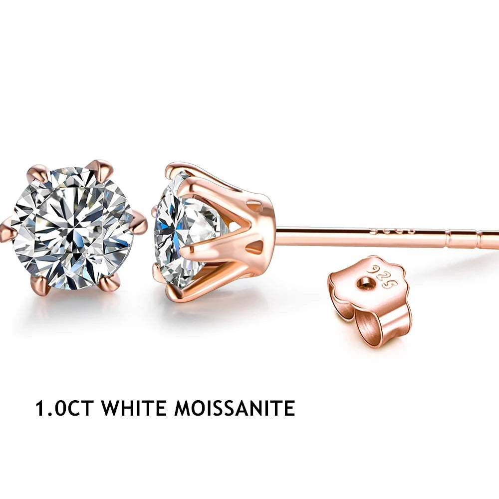 Colored Moissanite Stud Earrings