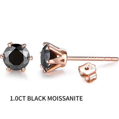 Colored Moissanite Stud Earrings