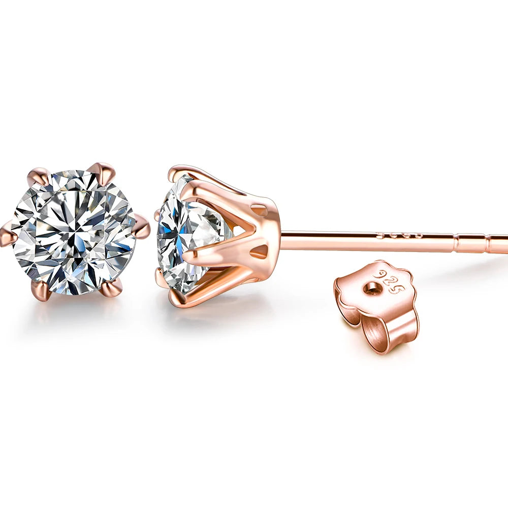Colored Moissanite Stud Earrings