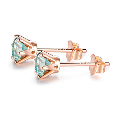 Colored Moissanite Stud Earrings