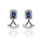 Blue Sapphire Sterling Silver Stud Earring