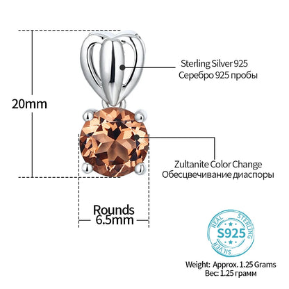 925 Silver Diaspore Pendant Necklace