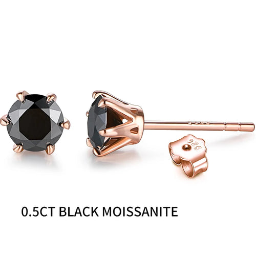 Colored Moissanite Stud Earrings