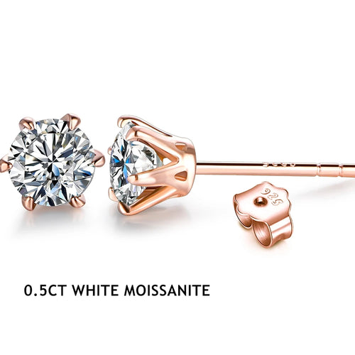Colored Moissanite Stud Earrings