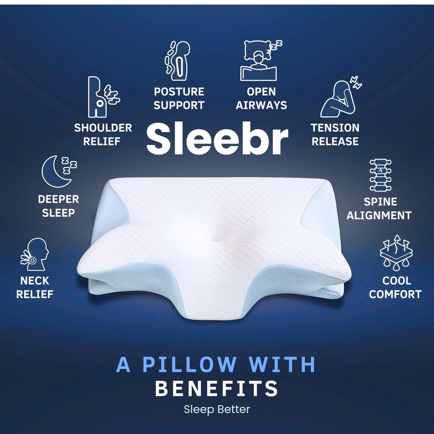 Sleebr® Contour Relief Pillow - 14.99