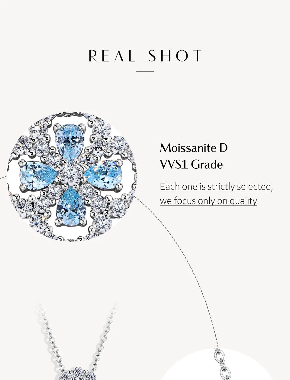 Sparkling Moissanite Diamond Necklace