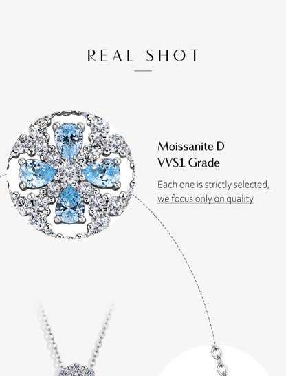 Sparkling Moissanite Diamond Necklace