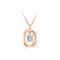 Solid Yellow Gold Moissanite Diamond Necklace