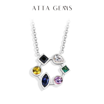 S925 Sterling 18K Yellow White Gold Silver Necklace