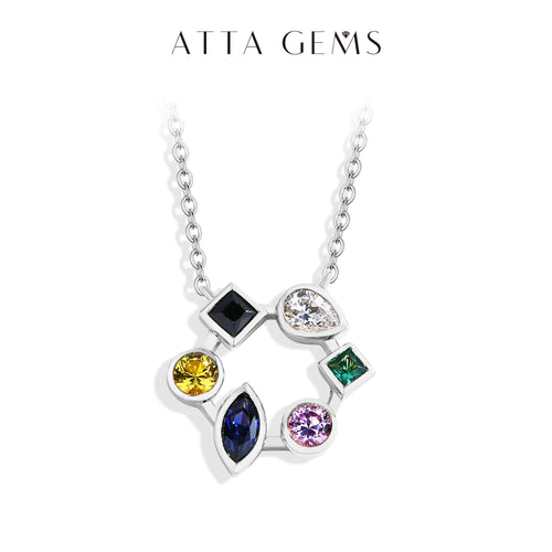 S925 Sterling 18K Yellow White Gold Silver Necklace