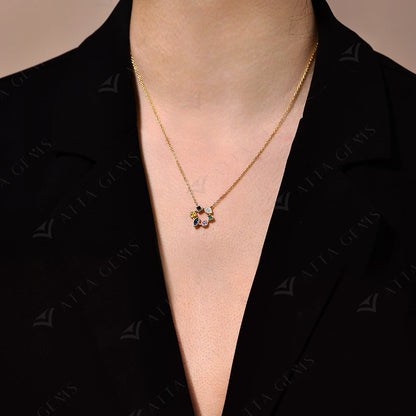 S925 Sterling 18K Yellow White Gold Silver Necklace