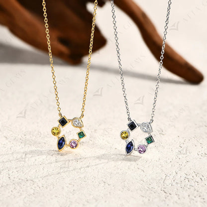 S925 Sterling 18K Yellow White Gold Silver Necklace