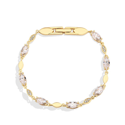Marquise Round Cut Moissanite Tennis Bracelets