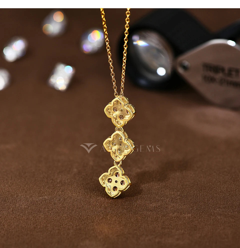 S925 Silver Moissanite Pendant Necklace