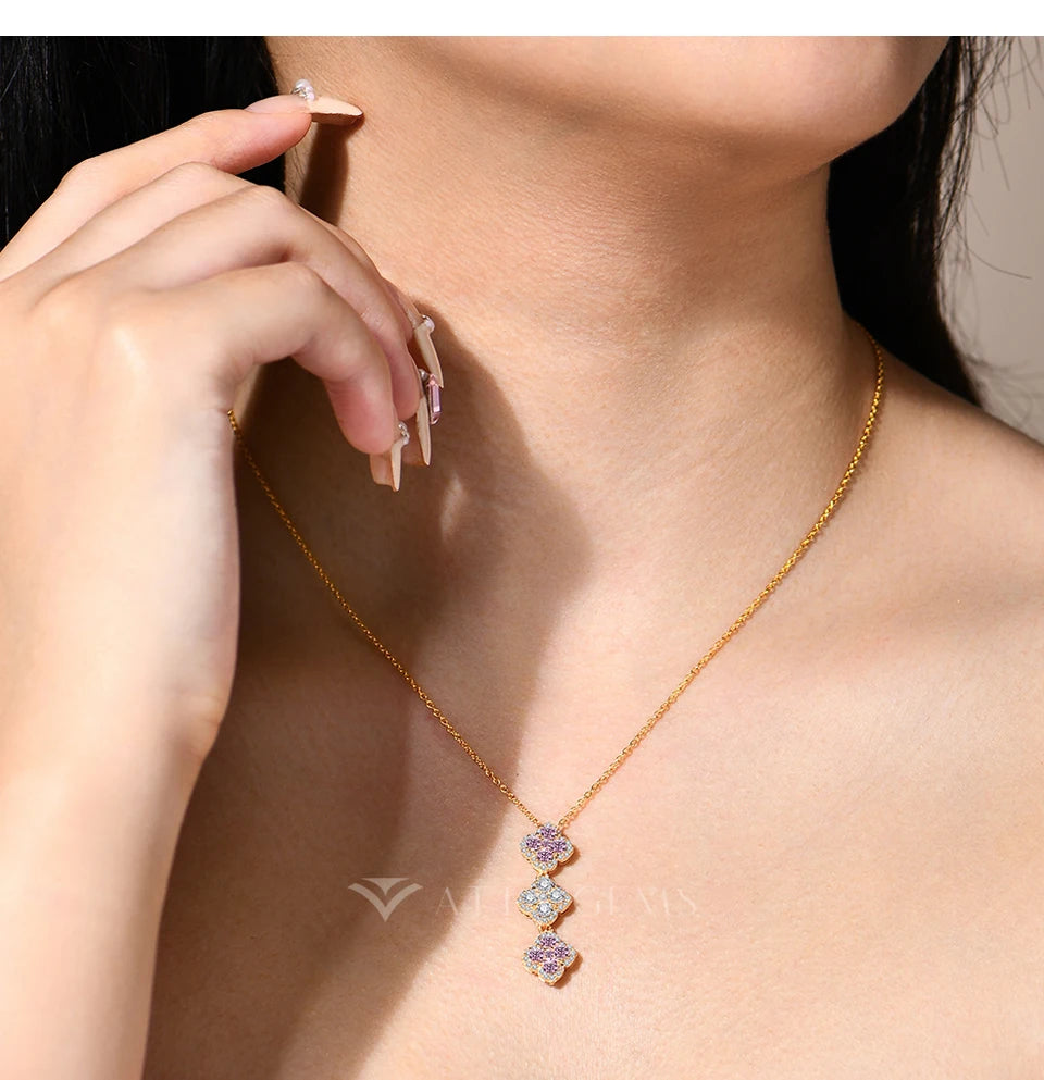 S925 Silver Moissanite Pendant Necklace