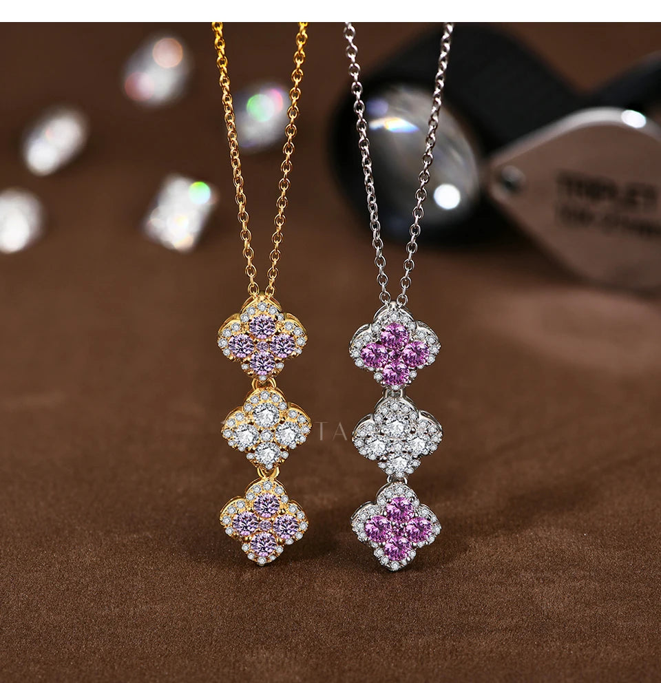 S925 Silver Moissanite Pendant Necklace