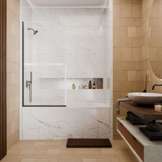 Squid Acrylic Stick-On Shower Screen